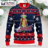 Los Angeles Angels Ugly Christmas Sweater With Holiday Wreath Design