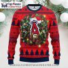 Los Angeles Angels Ugly Christmas Sweater With Grinch Holding Baseball