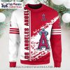 Los Angeles Angels Custom Snoopy Christmas Sweater Personalized Name