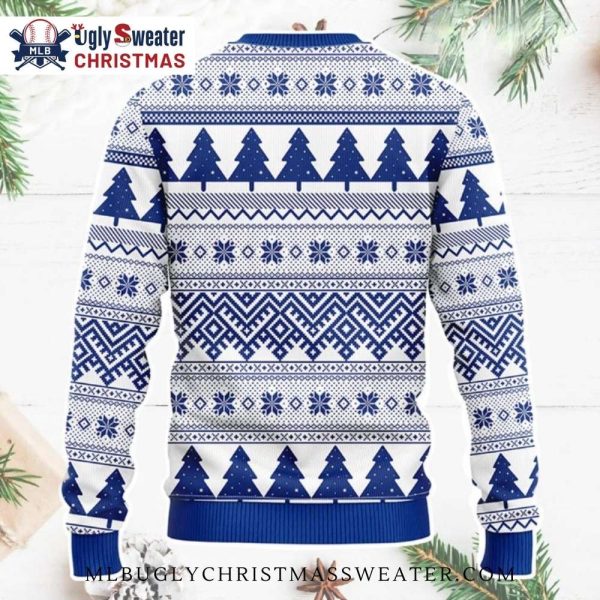 Los Angeles Dodgers Baseball Wreath Ugly Christmas Sweater