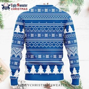 Los Angeles Dodgers Skeleton Logo Festive Ugly Sweater