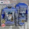 Stitch Dodgers Christmas Ugly Sweater – Red And Yellow