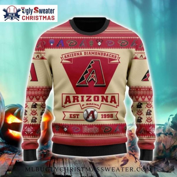 MLB Arizona Diamondbacks Established 1998 Vintage Christmas Sweater