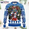 Snowy Trees Dodgers Logo Christmas Ugly Sweater