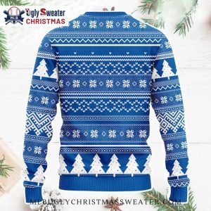 MLB Dodgers Holiday Wreath With Ornaments Ugly Sweater