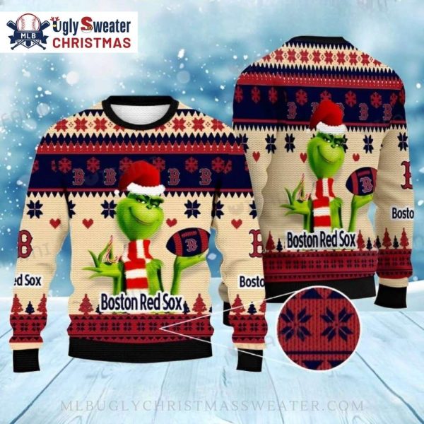 MLB Grinch Boston Red Sox Ugly Christmas Sweater