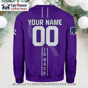 MLB Vintage Player Design Colorado Rockies Ugly Christmas Sweater