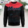 Miami Marlins Red Splash Art Ugly Christmas Sweater