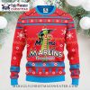 Miami Marlins Baby Yoda Christmas Lights Ugly Christmas Sweater