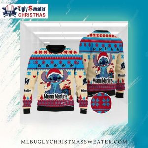 Miami Marlins Grinch Holding Football Ugly Christmas Sweater