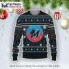 Miami Marlins Baby Yoda Festive Ugly Christmas Sweater