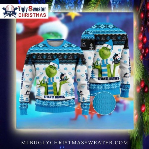 Miami Marlins The Grinch Ugly Christmas Sweater