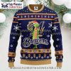 Milwaukee Brewers Golden Logo Christmas Trees Ugly Sweater