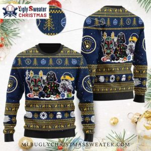 Milwaukee Brewers Star Wars Holiday Ugly Christmas Sweater