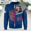 Minnesota Twins Logo Patchwork Ugly Christmas Sweater