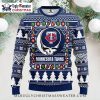 Custom Minnesota Twins Snowy Trees Ugly Christmas Sweater