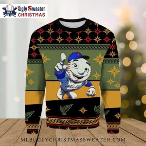 Mr. Met New York Mets Ugly Christmas Sweater – Festive Edition