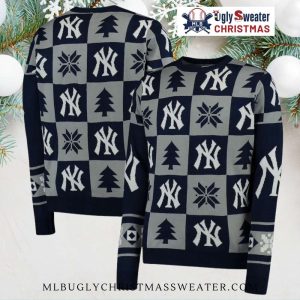 NY Yankees Patchwork Ugly Christmas Sweater