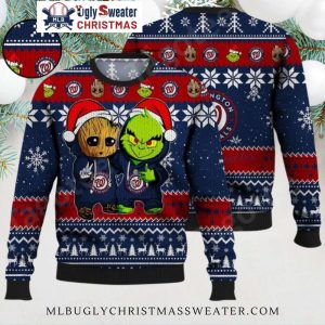 Nationals Grinch And Groot Christmas Sweater – Fun Holiday Mashup