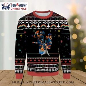 New York Mets Players Celebration Ugly Christmas Sweater – Unique Design