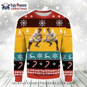 New York Yankees Colorful Player Pose Ugly Sweater