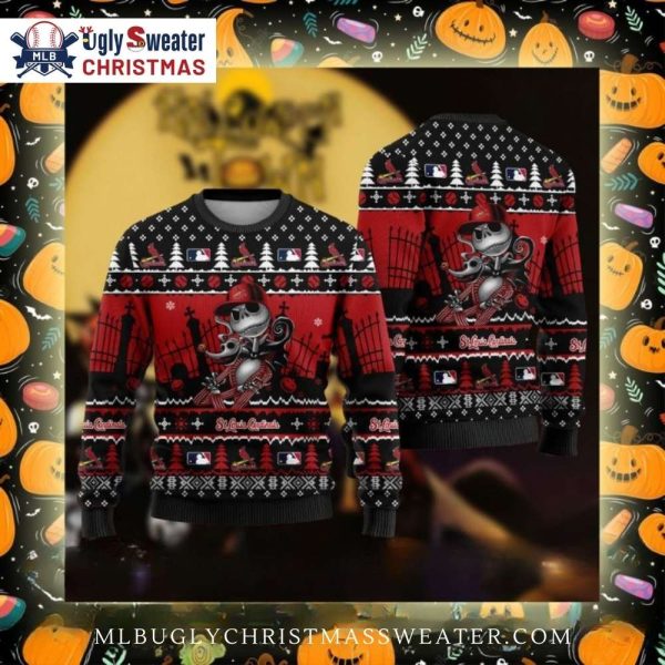 Nightmare Before Christmas Cardinals Sweater – Jack Skellington Edition