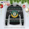 Oakland A’s Gnomes Winter Wonderland Ugly Christmas Sweater