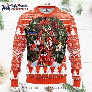 Orioles Presents Tree Baltimore Orioles Ugly Christmas Sweater 1