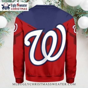 Oversized Nationals Logo Ugly Christmas Sweater – Bold Team Spirit