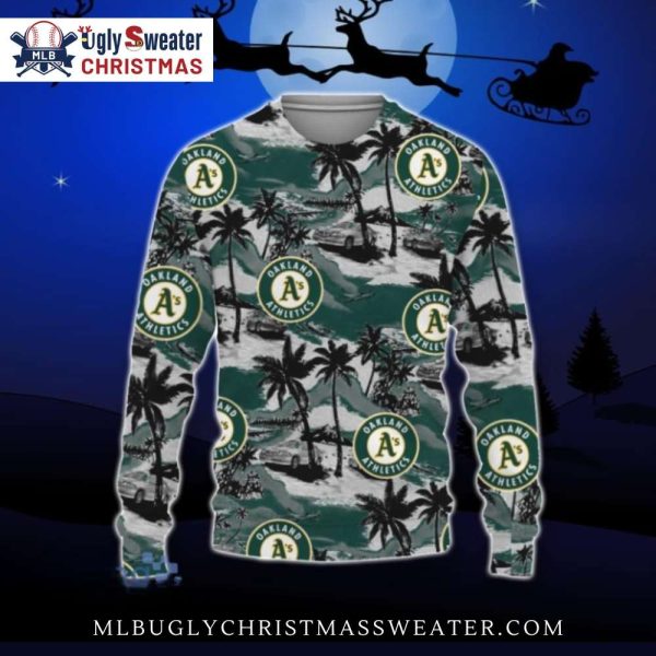 Palm Trees Oakland Athletics Christmas Sweater