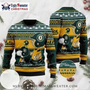 Peanuts Gang Oakland Athletics Ugly Christmas Sweater