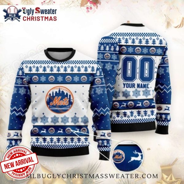 Personalized Name Mets Ugly Christmas Sweater – Custom Option