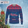 Grinch Philadelphia Phillies Ugly Christmas Sweater Blue