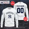 Personalized Yankees Fan Ugly Sweater With Classic Logo