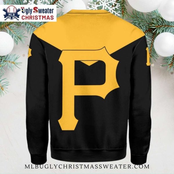 Pittsburgh Pirates Bold Black And Gold Ugly Christmas Sweater