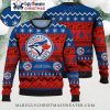 Grinch In Scarf Toronto Blue Jays Ugly Christmas Sweater