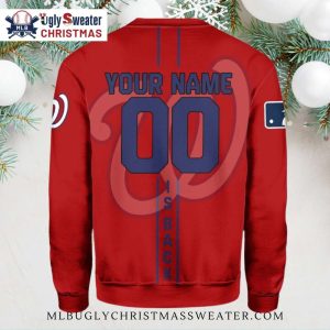 Red And Grey Nationals Batting Ugly Christmas Sweater Classic Style 2