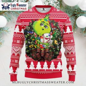 Red Grinch St Louis Cardinals Christmas Sweater For Fans 1