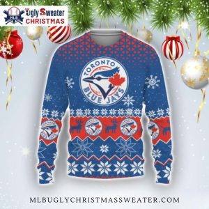 Reindeer Snowflakes Toronto Blue Jays Ugly Sweater