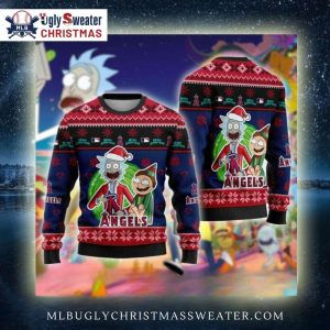 Rick And Morty Angels Christmas Sweater Funny Festive Design