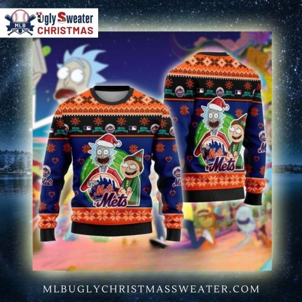 Rick And Morty New York Mets Ugly Christmas Sweater