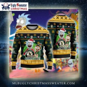 Rick And Morty Oakland A’s Ugly Christmas Sweater