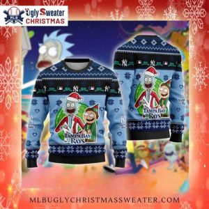 Rick And Morty Tampa Bay Rays Holiday Ugly Sweater