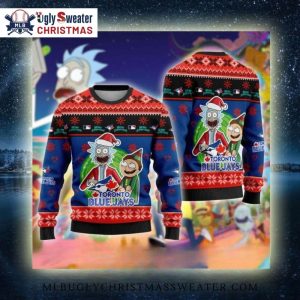 Rick And Morty Toronto Blue Jays Christmas UglySweater