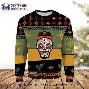 SF Giants Day Of The Dead Sugar Skull Christmas Sweater