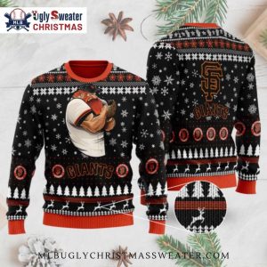 SF Giants Santa Christmas Snowflake Bear Ugly Sweater