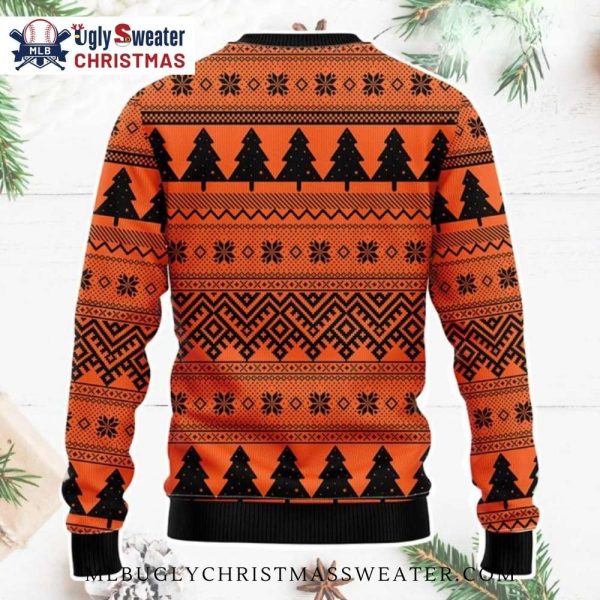 SF Giants Wreath Baseball Holiday Design Christmas Sweater