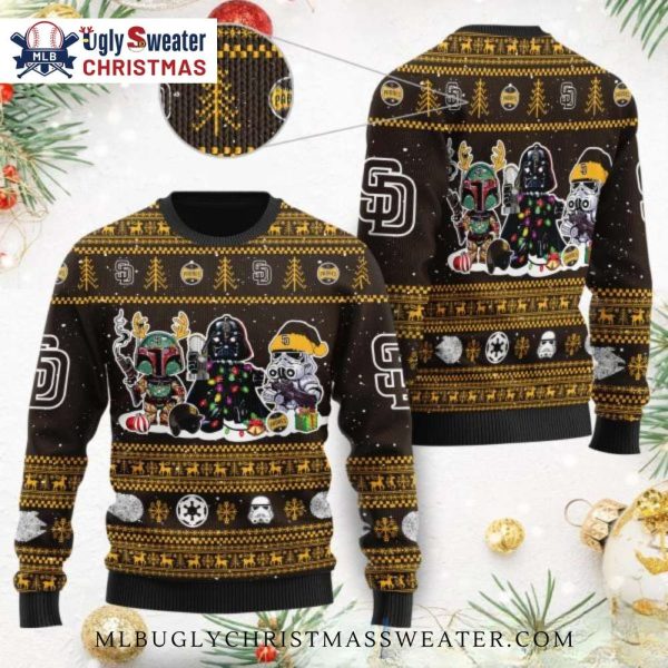 San Diego Padres Christmas Sweater Star Wars Characters Theme