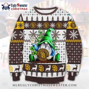 San Diego Padres Gnome Christmas Sweater Peaceful Design