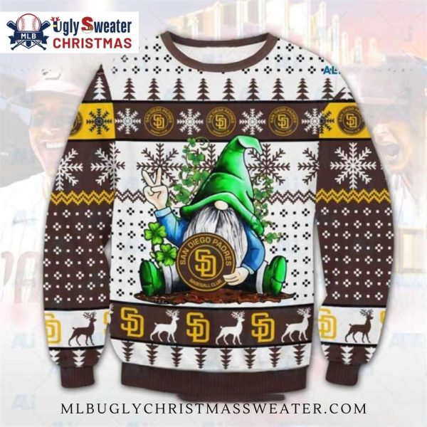 San Diego Padres Gnome Christmas Sweater Peaceful Design